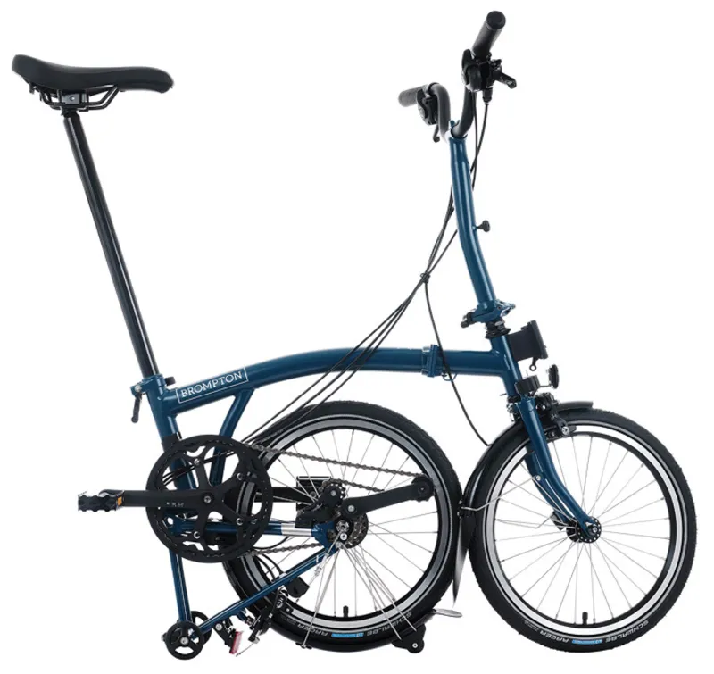 Brompton C-Line 12 Speed Urban Mid Bar M12L in Ocean Blue-2