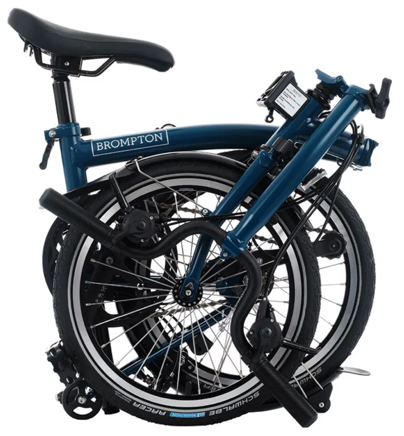 Brompton C-Line 12 Speed Urban Mid Bar M12L in Ocean Blue-3