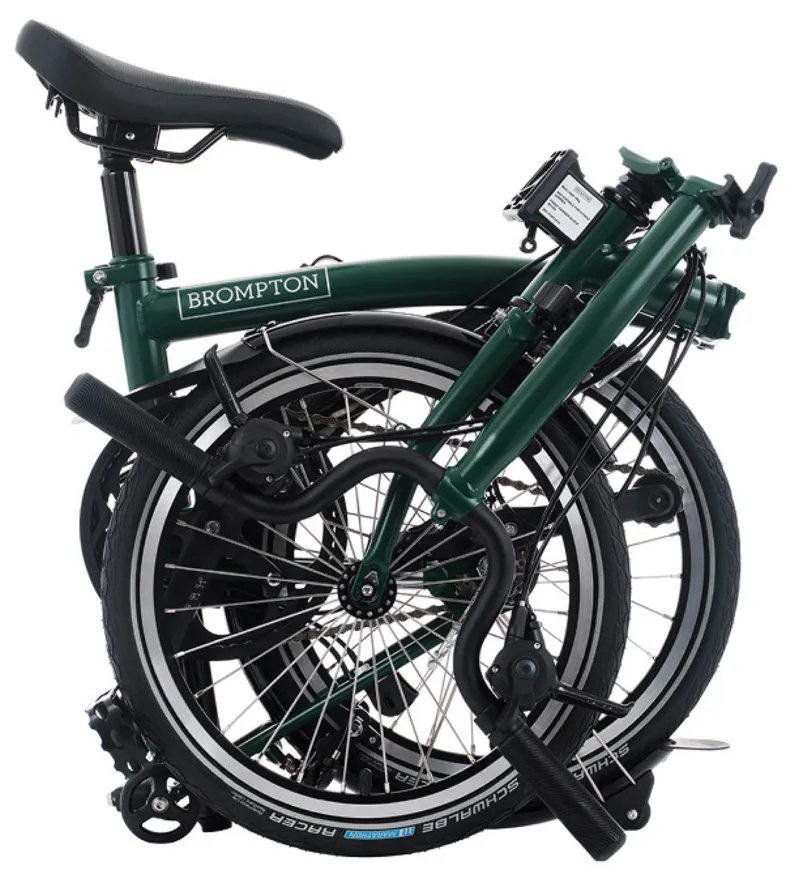 Brompton C-Line 12 Speed Urban Mid Bar M12L in Racing Green-3