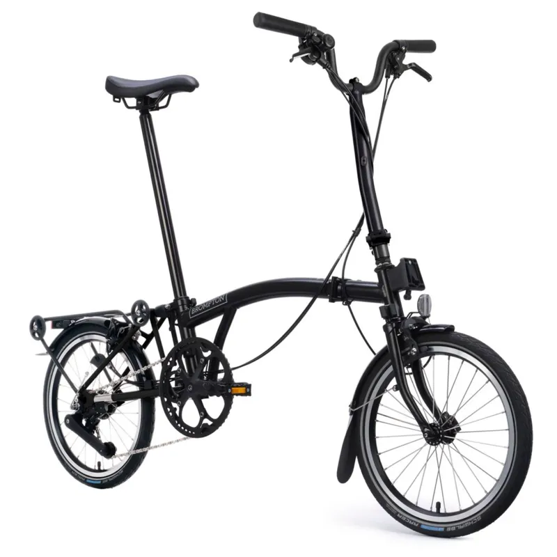 Brompton C-Line 12 speed in Matt Black with SuperRoll+ Rack-3