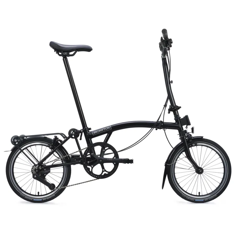 Brompton C-Line 4-speed in Matt Black with SuperRoll+ Rack