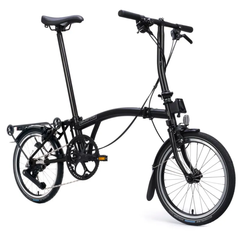 Brompton C-Line 12 speed in Matt Black with SuperRoll+ Rack-5