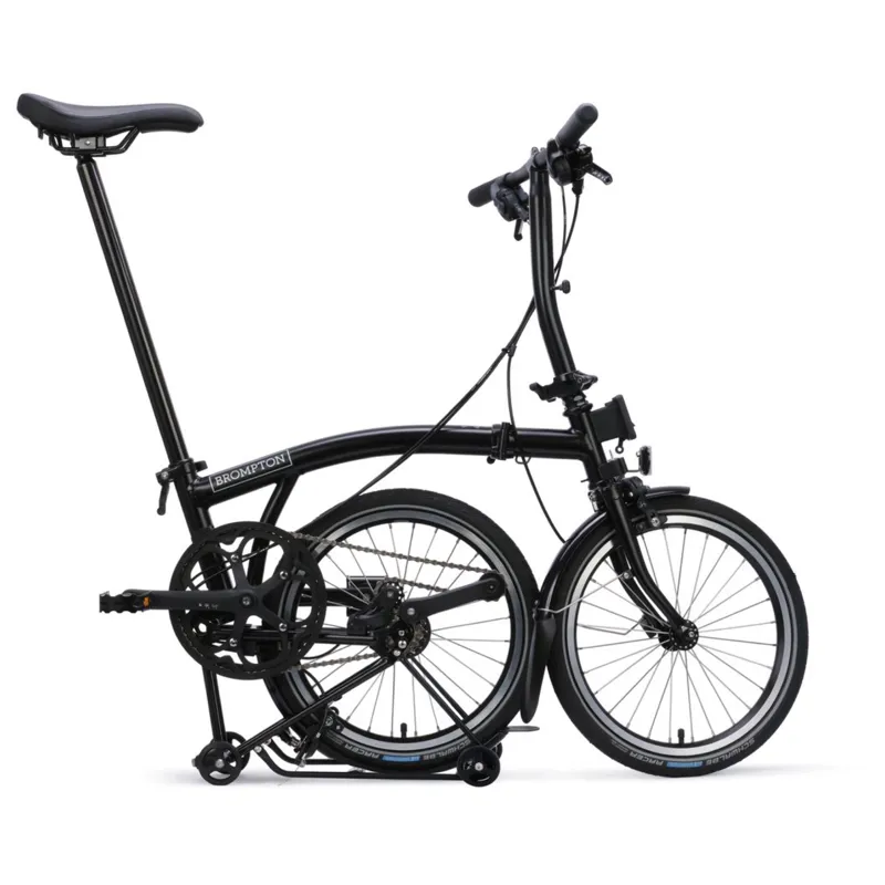 Brompton C-Line 12 speed in Matt Black with SuperRoll+ Rack-8