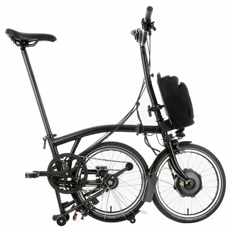 Brompton Electric C-Line 4 Speed Mid Bar M4L in Matt Black-2