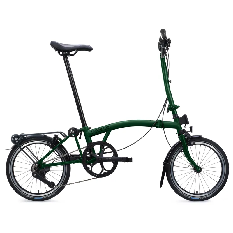 Brompton C-Line 4-speed in Racing Green with SuperRoll+ Rack