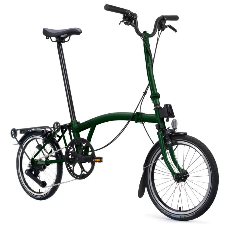 Brompton C-Line 4-speed in Racing Green with SuperRoll+ Rack-3