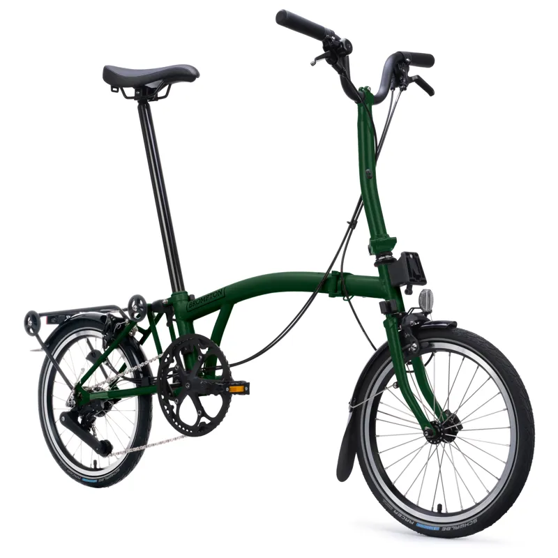 Brompton C-Line 4-speed in Racing Green with SuperRoll+ Rack-4