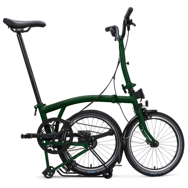 Brompton C-Line 4-speed in Racing Green with SuperRoll+ Rack-7
