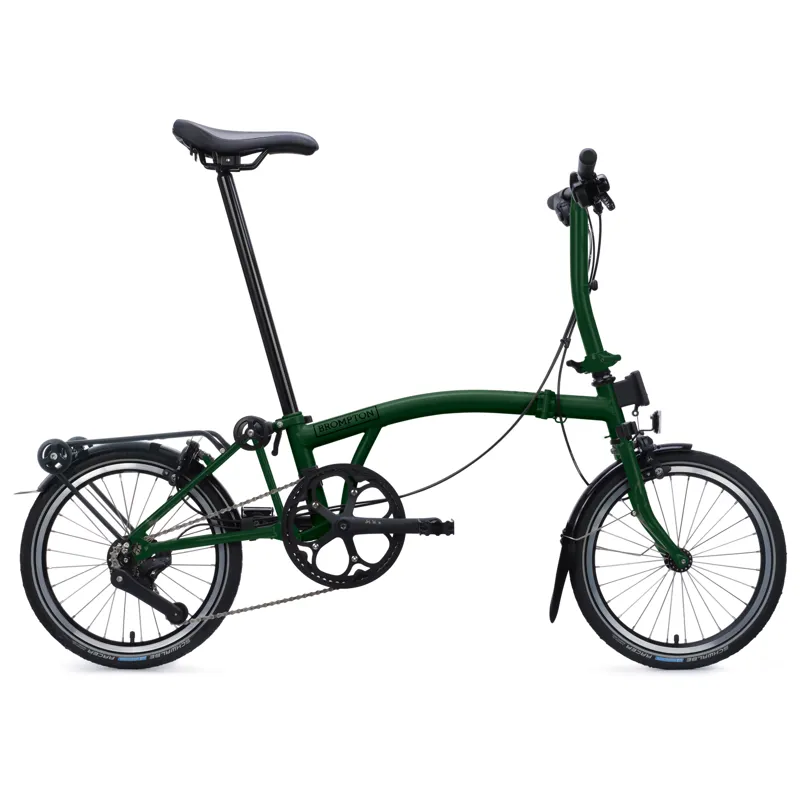 Brompton C-Line 4-speed in Racing Green with SuperRoll+ Rack-2