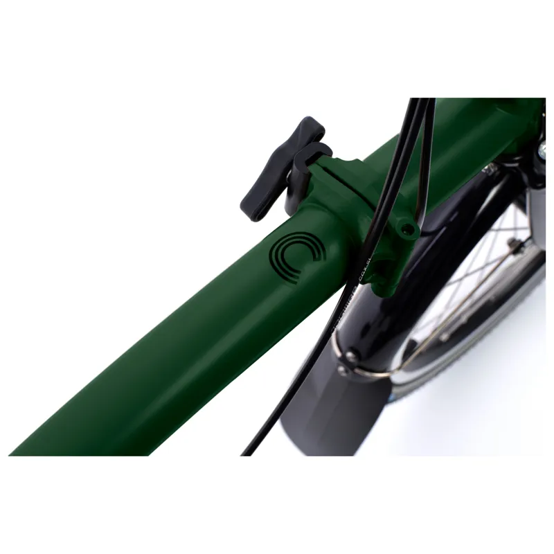 Brompton C-Line 12 speed in Racing Green with SuperRoll+ Rack-9