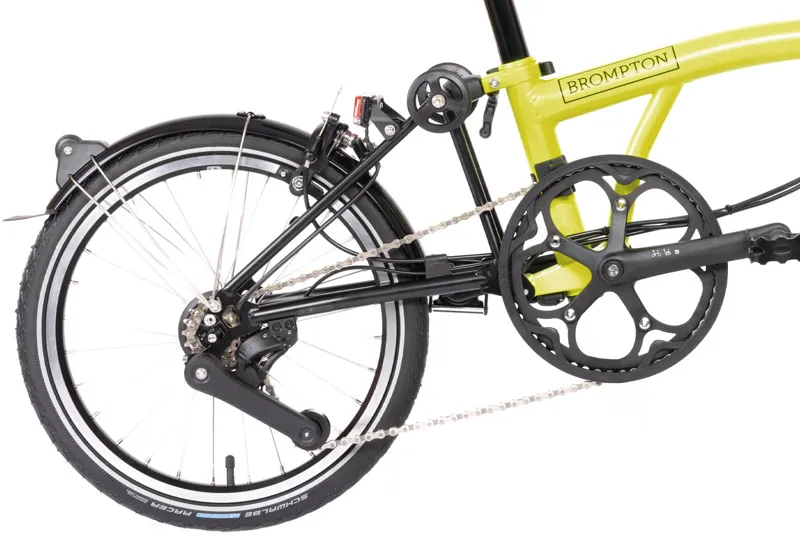Brompton Electric C-Line 4 Speed High Bar H4L in Yuzu Lime-1