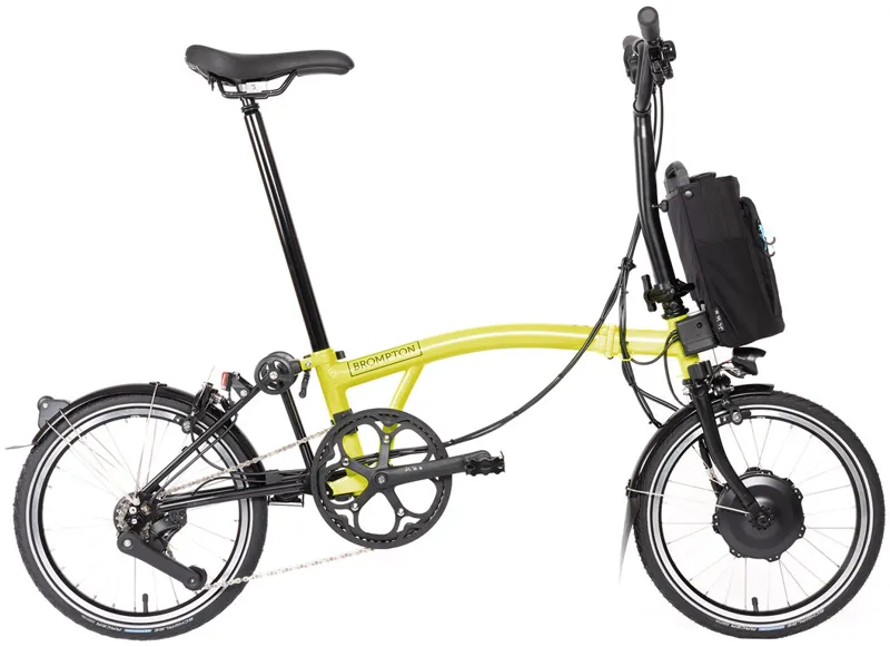 Brompton Electric C-Line 4 Speed High Bar H4L in Yuzu Lime-2