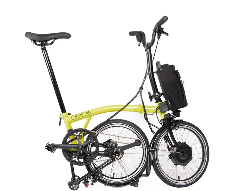 Brompton Electric C-Line 4 Speed High Bar H4L in Yuzu Lime-3