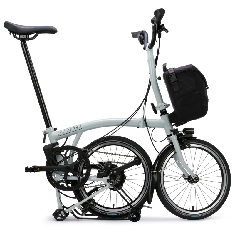 Brompton Electric C-Line 4-speed with SuperRoll+ in Lunar Ice Metallic-3