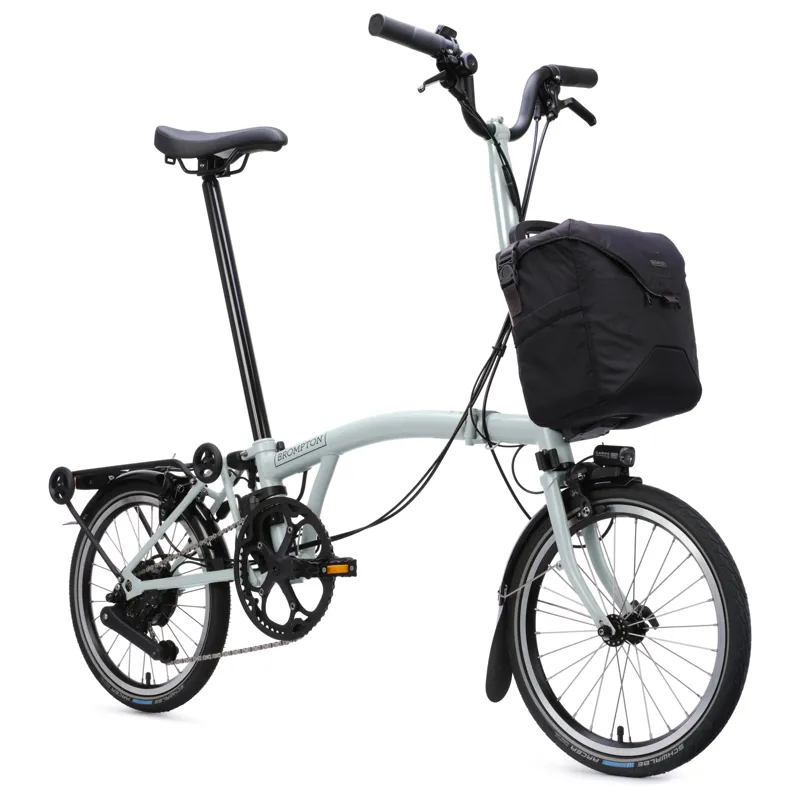 Brompton Electric C-Line 4-speed with SuperRoll+ in Lunar Ice Metallic-4