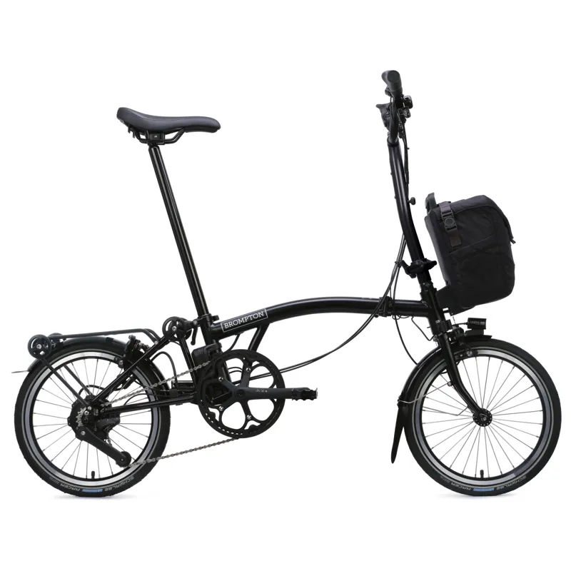 Brompton Electric C-Line 4-speed with SuperRoll+ in Matt Black 
