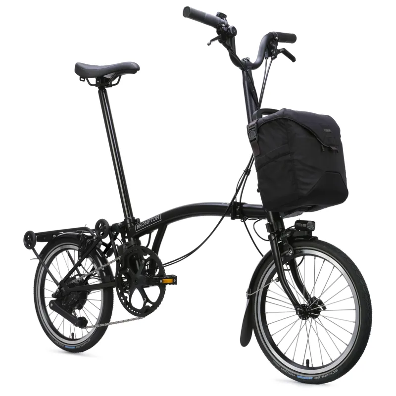 Brompton Electric C-Line 4-speed with SuperRoll+ in Matt Black -4