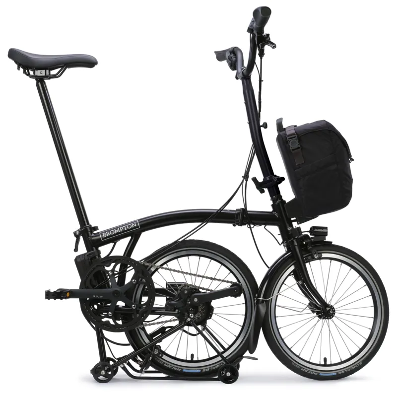 Brompton Electric C-Line 4-speed with SuperRoll+ in Matt Black -2