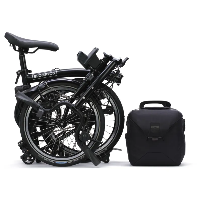 Brompton Electric C-Line 4-speed with SuperRoll+ in Matt Black -6