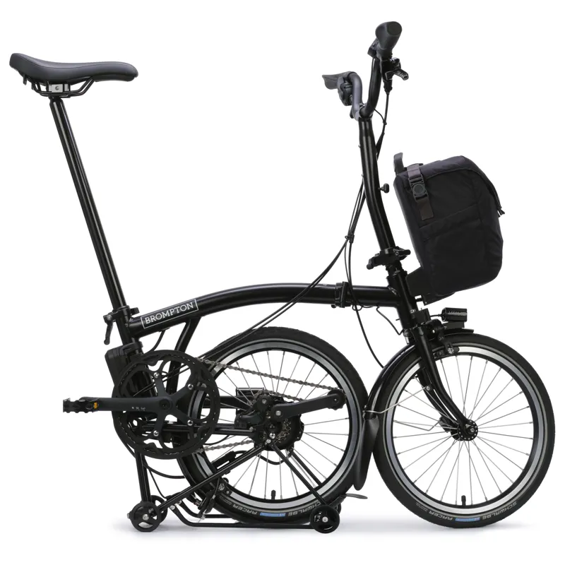 Brompton Electric C-Line 4-speed with SuperRoll+ in Matt Black -3