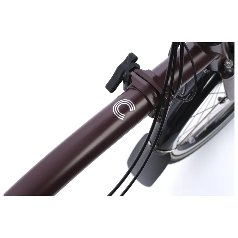 Brompton Electric C-Line 4-speed with SuperRoll+ in Plum Red-7
