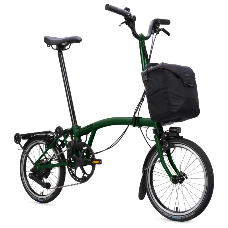 Brompton Electric C-Line 4-speed with SuperRoll+ in Racing Green-4