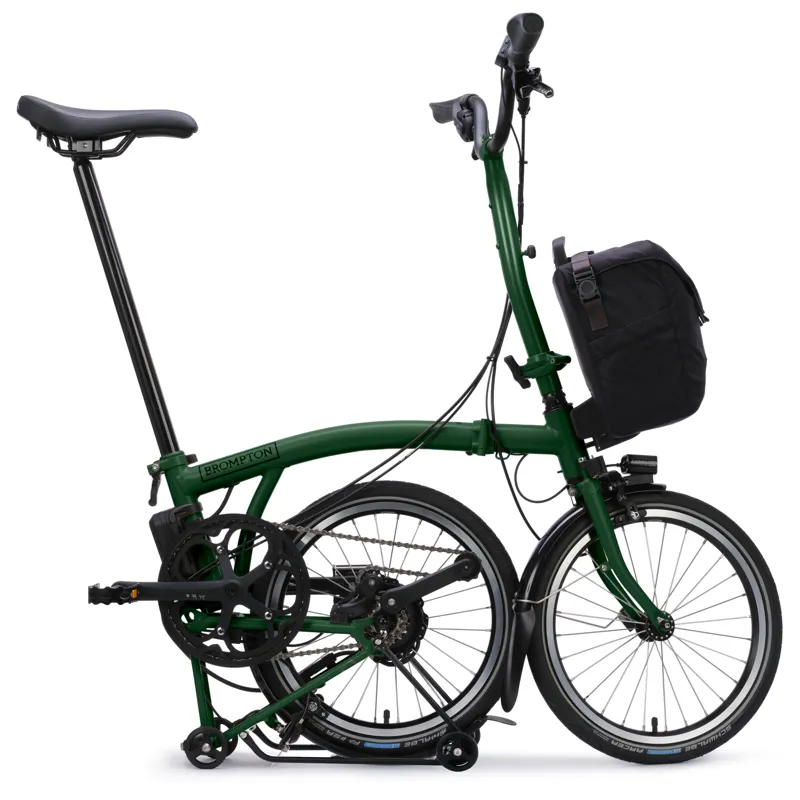 Brompton Electric C-Line 4-speed with SuperRoll+ in Racing Green-2