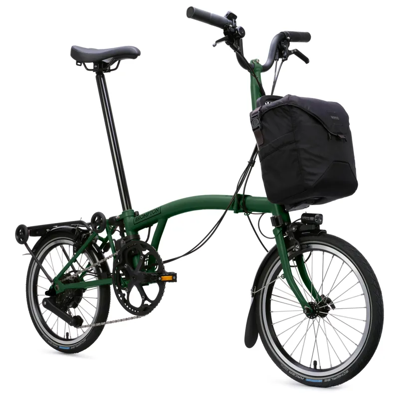 Brompton Electric C-Line 4-speed with SuperRoll+ in Racing Green-5
