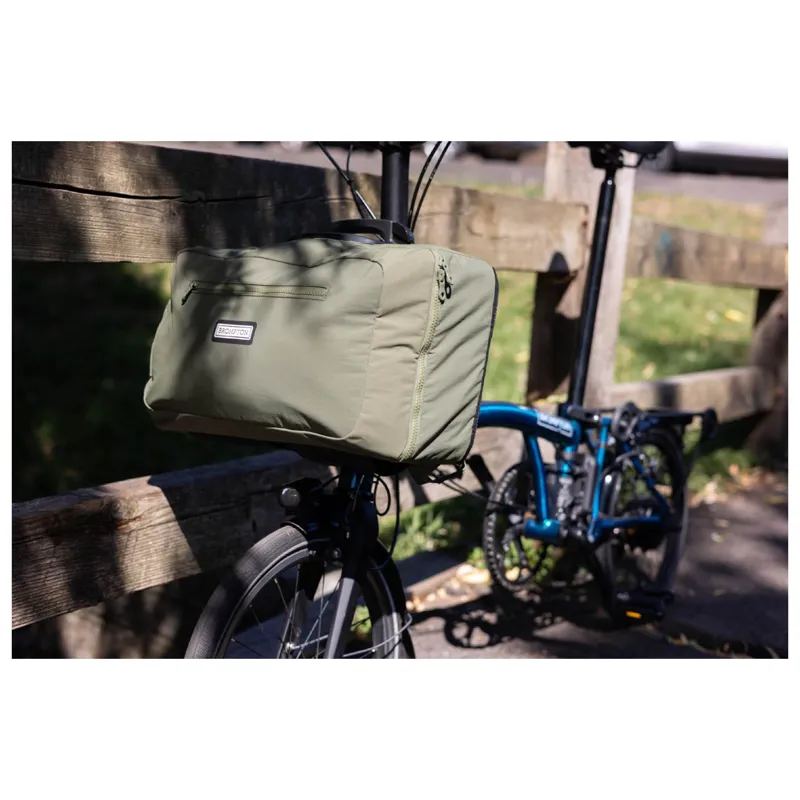 Brompton Electric Backpack Medium in Olive Green-13