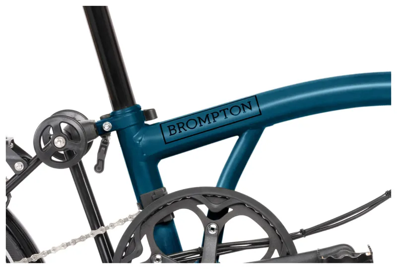 Brompton Electric C-Line 4 Speed Mid Bar M4L in Ocean Blue-6