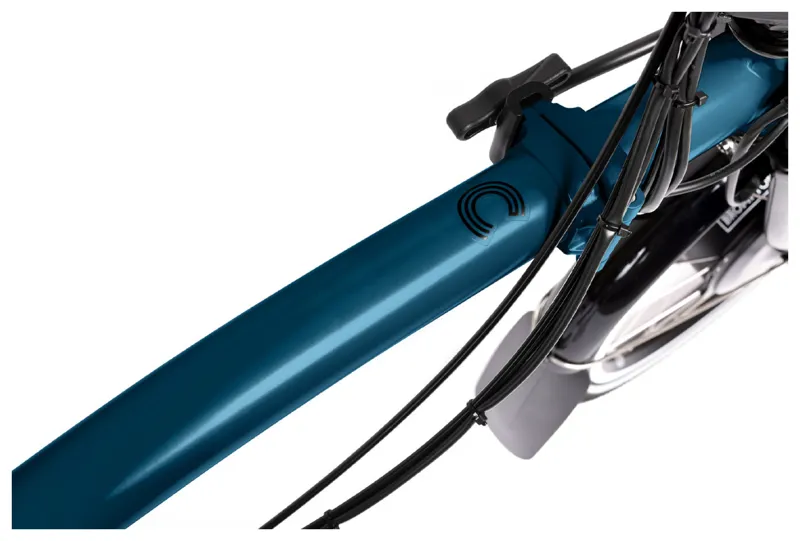 Brompton Electric C-Line 4 Speed Mid Bar M4L in Ocean Blue-7