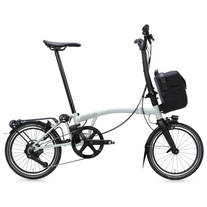 Brompton Electric P-Line 4-speed with SuperRoll+ Lunar Ice Metallic