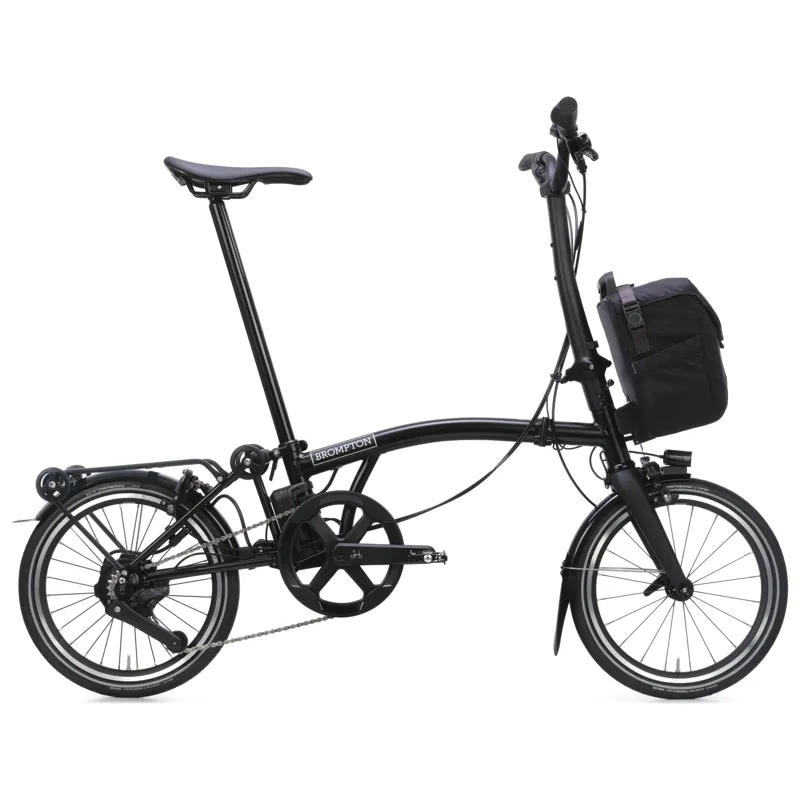 Brompton Electric P-Line 4-speed with SuperRoll+ in Matt Black