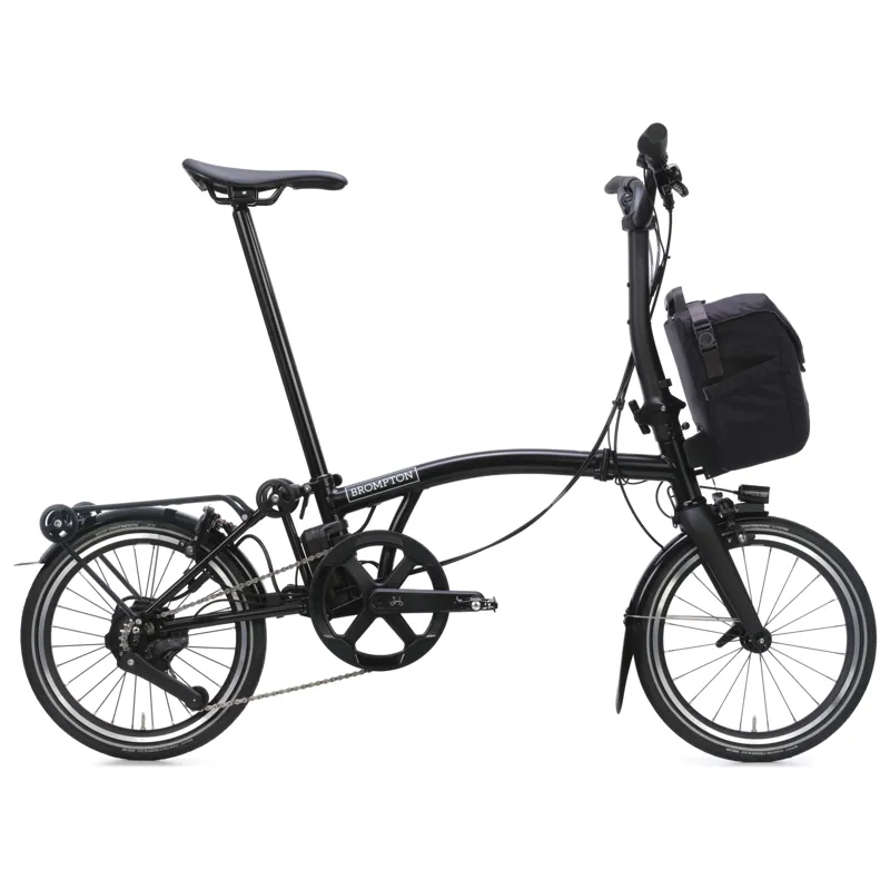 Brompton Electric P-Line 4-speed with SuperRoll+ in Matt Black-1