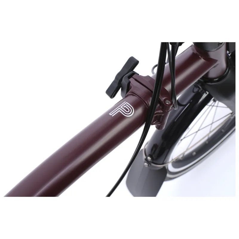 Brompton Electric P-Line 4-speed with SuperRoll+ in Plum Red-7