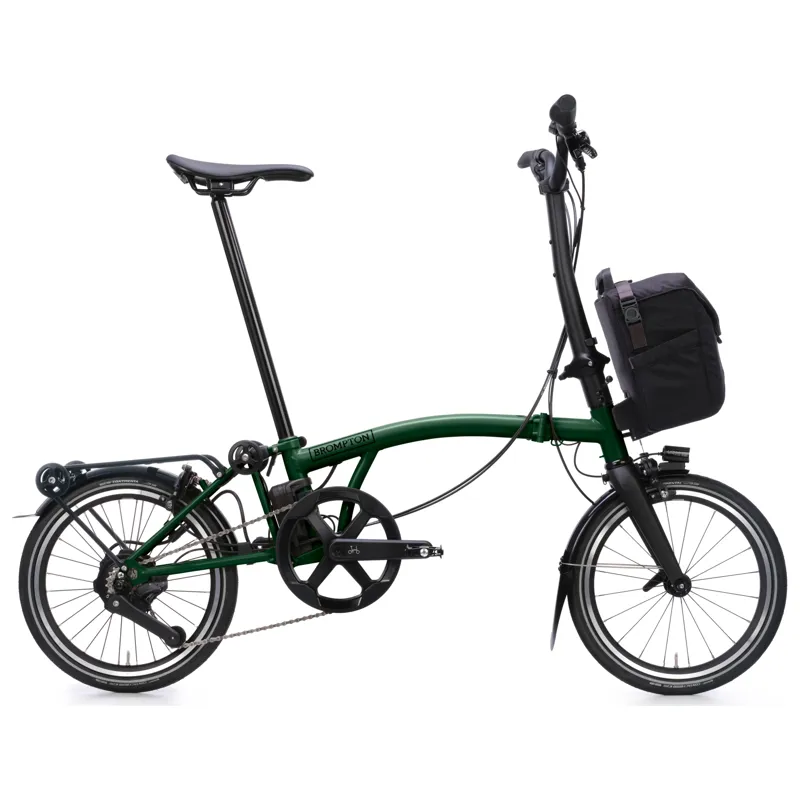 Brompton Electric P-Line 4-speed with SuperRoll+ in Racing Green