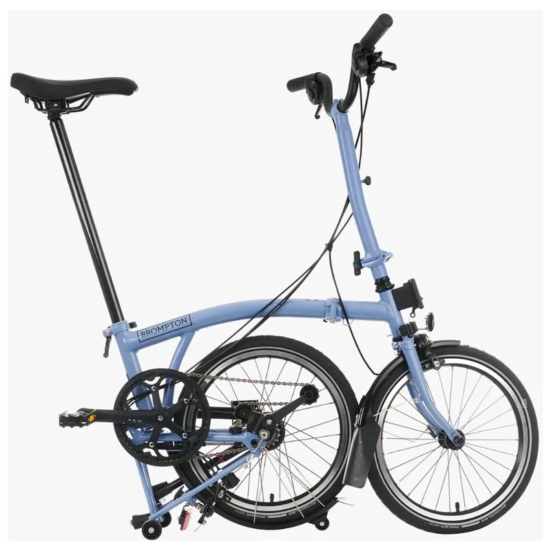 Brompton C-Line Explore 6 Speed H6L with High Bar in Ocean Blue-2