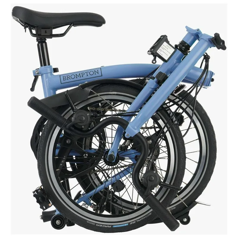 Brompton C-Line Explore 6 Speed H6L with High Bar in Ocean Blue-3