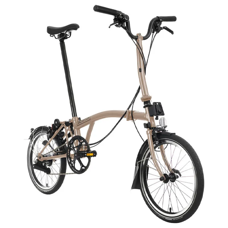 Brompton C-Line Urban High Bar 2 Speed H2L in Dune Sand