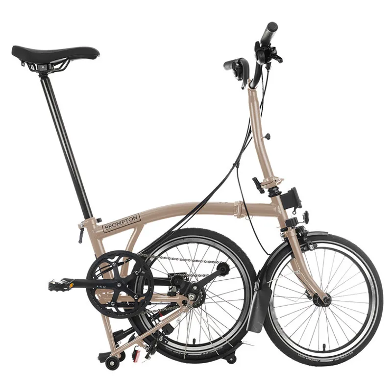 Brompton C-Line Explore 6 Speed H6L with High Bar in Dune Sand-2