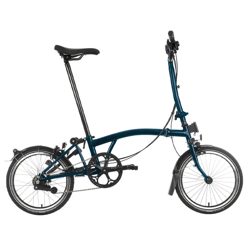 Brompton C-Line Urban High Bar 2 Speed H2L in Ocean Blue-1