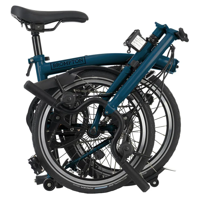 Brompton C-Line Urban High Bar 2 Speed H2L in Ocean Blue-3
