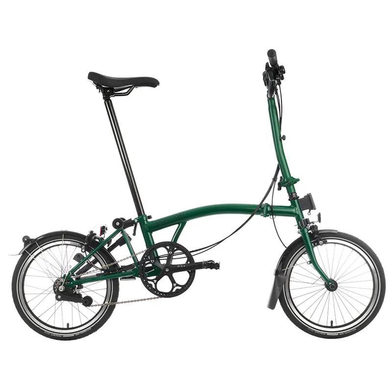 Brompton C-Line Urban High Bar 2 Speed H2L in Racing Green-1