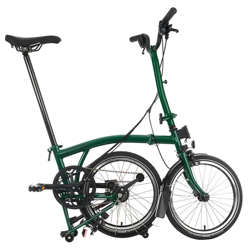 Brompton C-Line Urban High Bar 2 Speed H2L in Racing Green-2