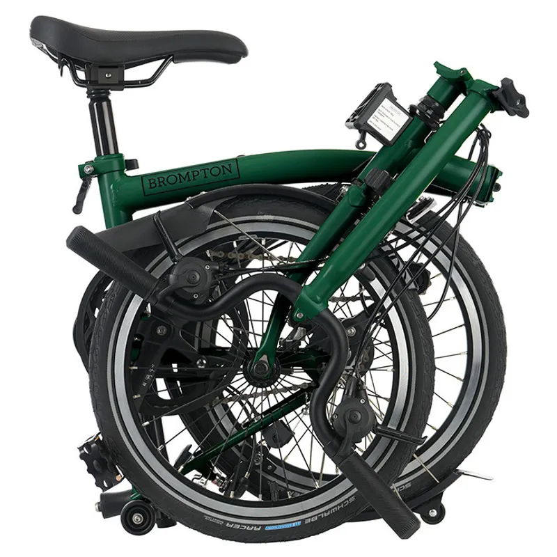Brompton C-Line Urban High Bar 2 Speed H2L in Racing Green-3