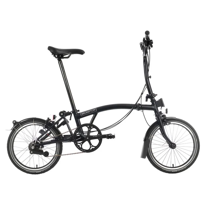 Brompton C-Line Explore 6 Speed M6L with Mid Bar in Black-1