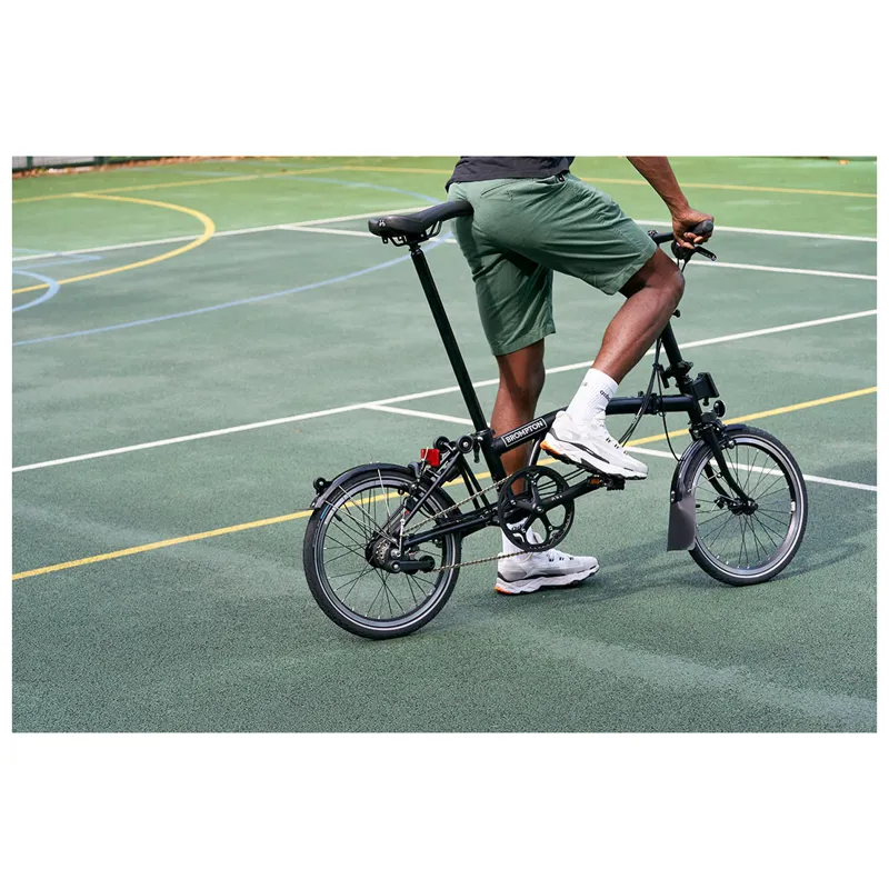 Brompton C-Line Explore 6 Speed M6L with Mid Bar in Black-6
