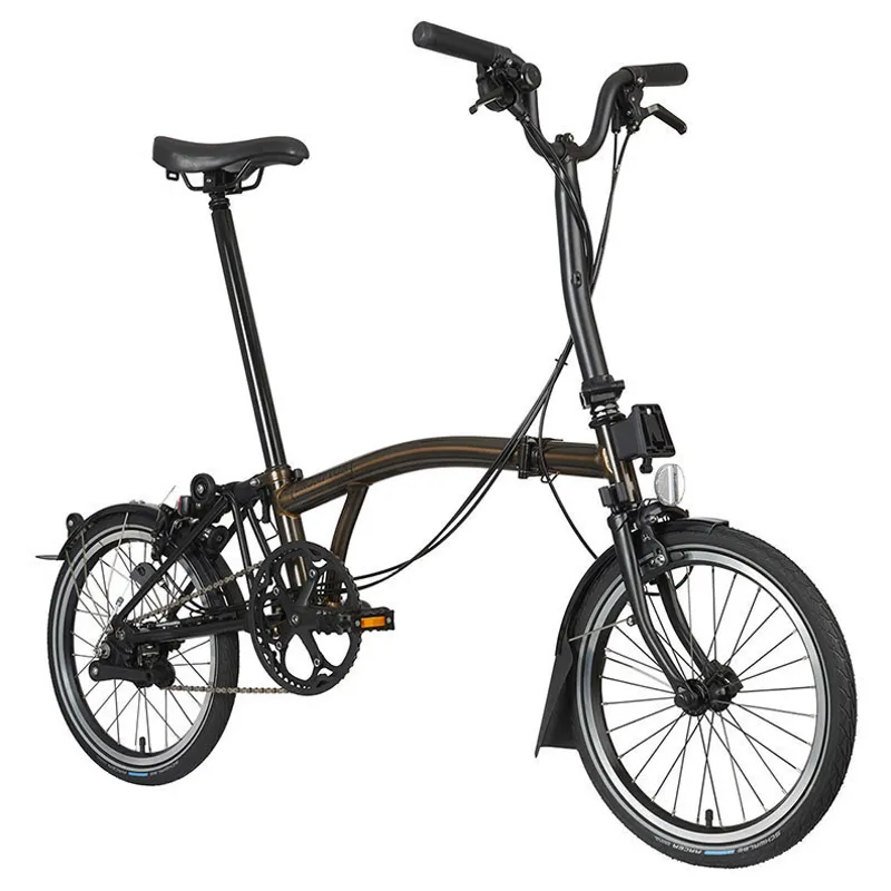 Brompton C-Line Explore 6 Speed M6L with Mid Bar in Black Lacquer