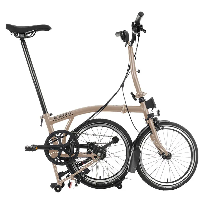 Brompton C-Line Explore 6 Speed M6L with Mid Bar in Dune Sand-2