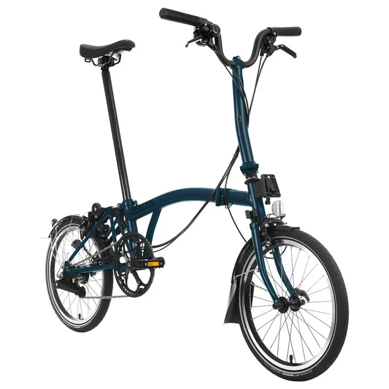 Brompton C-Line Explore 6 Speed M6L with Mid Bar in Ocean Blue